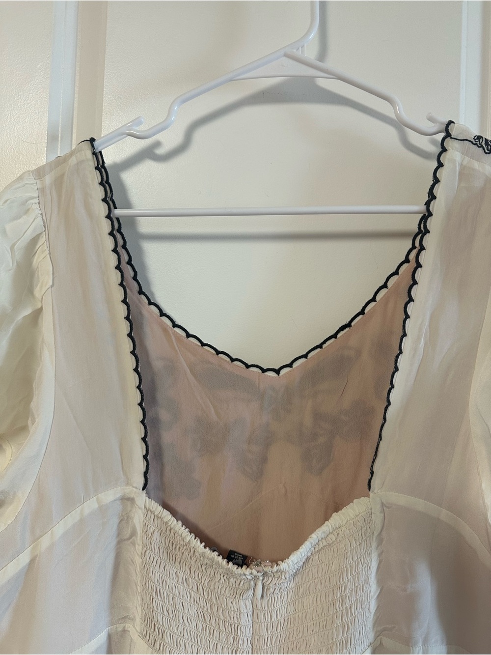 J. Crew Ivory Maxi Dress with Black Floral Embroidery - Picture 13 of 16
